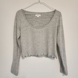 Colsie Gray Pajama Crop Top